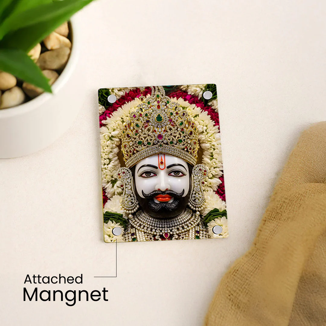 Khatu Shyam Ji Acrylic Magnet | 2×3" - Image 3