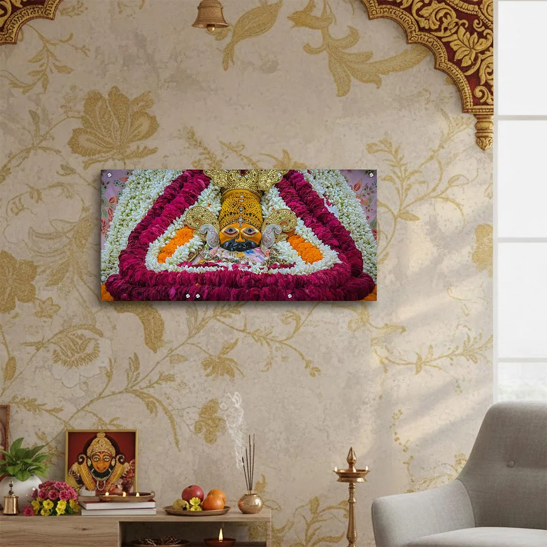 Khatu Shyam Ji Fierce Face Acrylic Wall Art (10 × 21") - Image 5