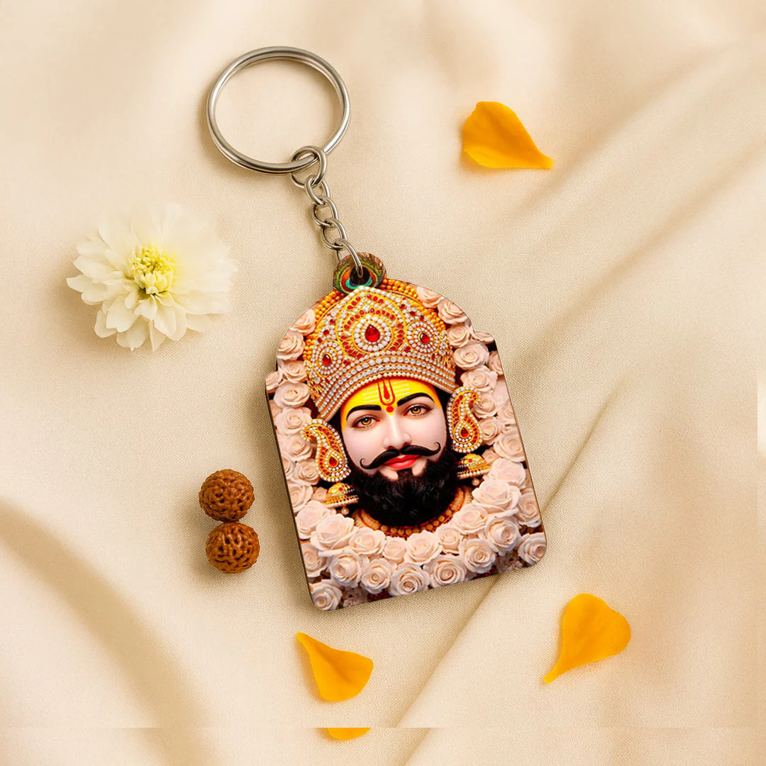 Khatu Shyam Ji Keychain | 2×3 inch - Image 3