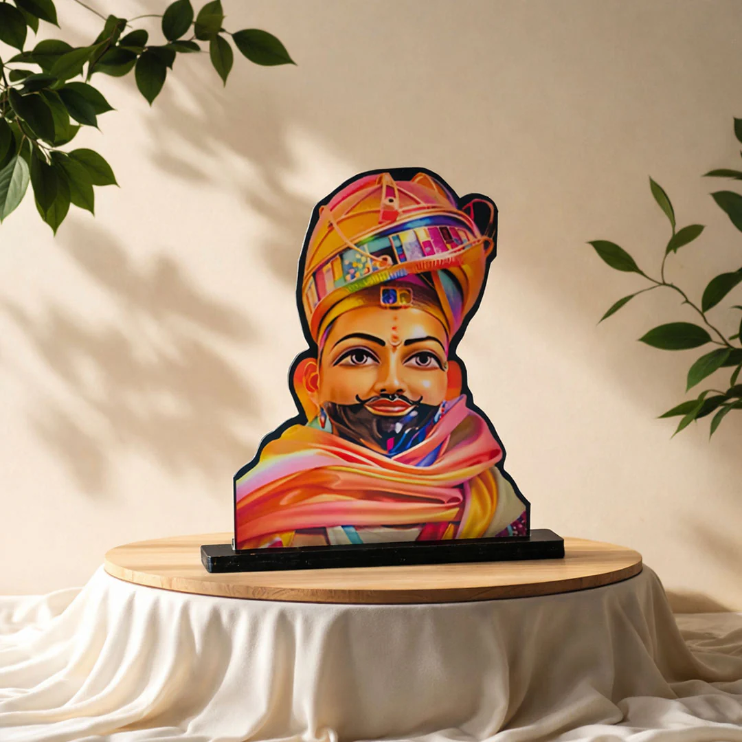Khatu Shyam Ji Wooden Table-Top Stand (7×7”) - Image 11