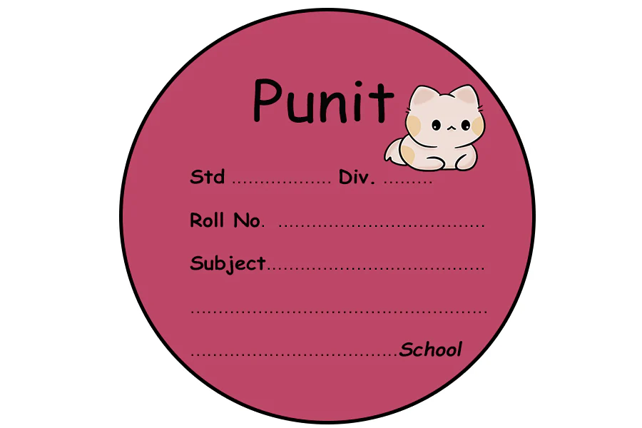 Kitty Name Slips | 12x18" Sheet with 36 Labels