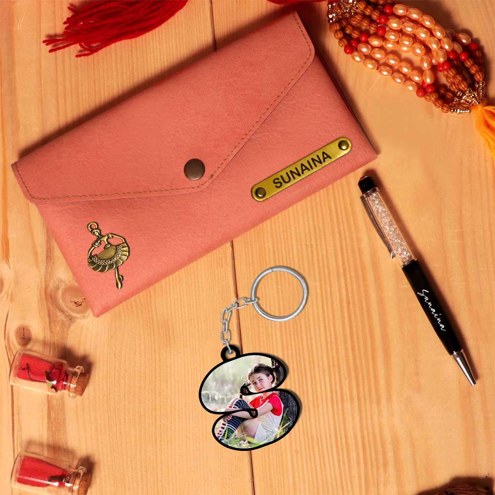Ladies Clutches with Keychain and Pen- Raksha Bandhan Gift