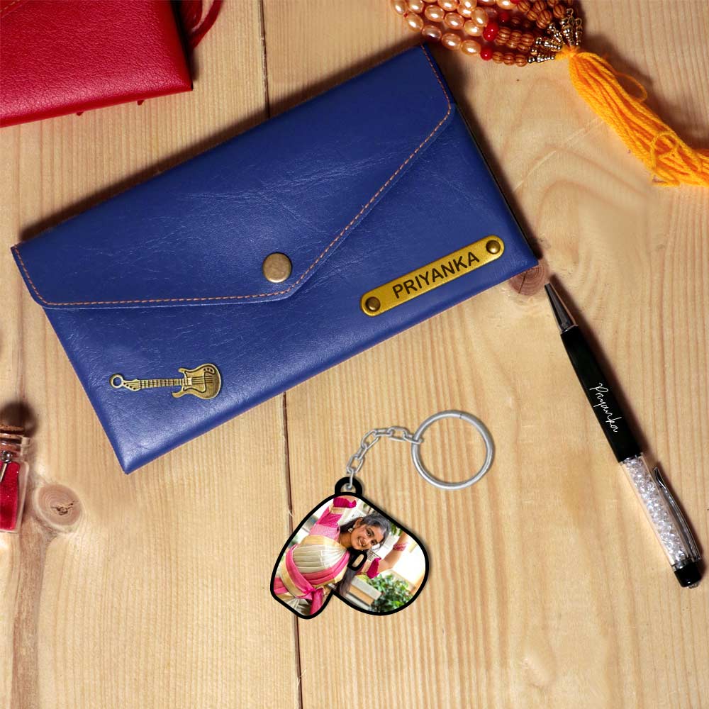 Ladies Clutches with Keychain and Pen- Raksha Bandhan Gift - Image 10