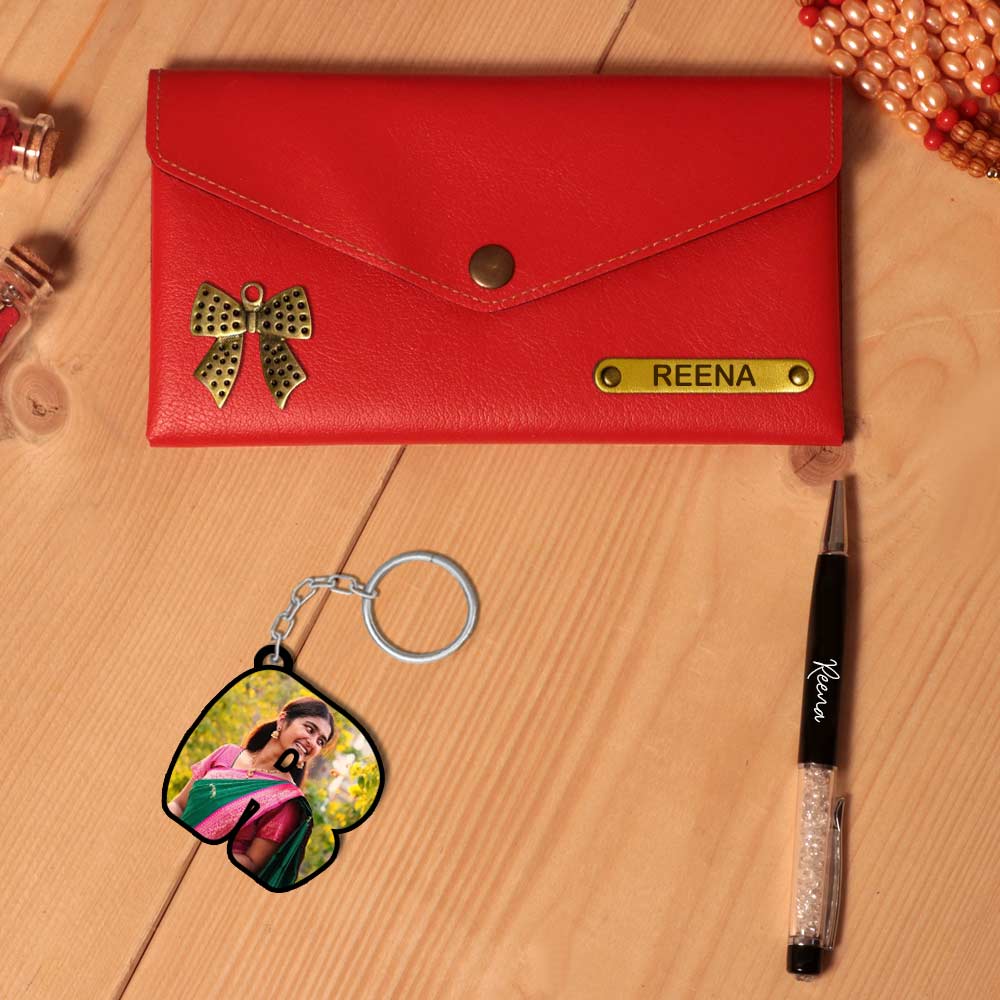 Ladies Clutches with Keychain and Pen- Raksha Bandhan Gift - Image 11