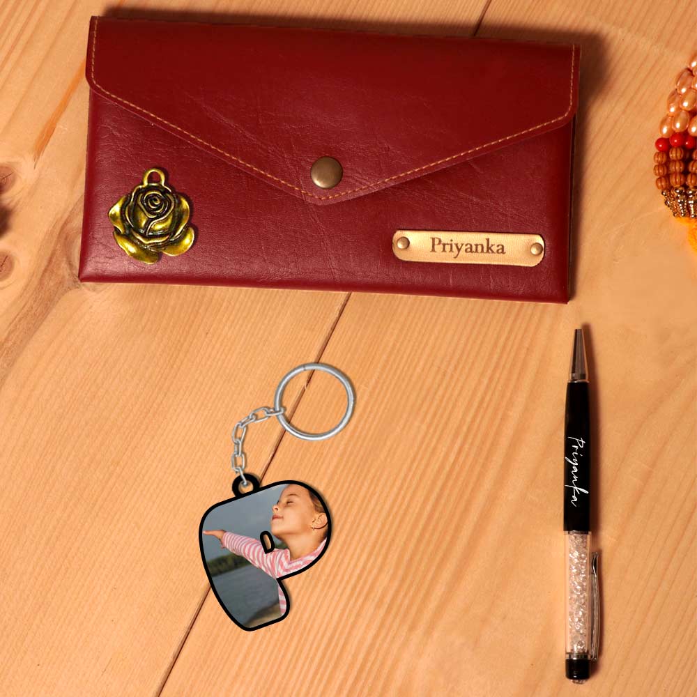 Ladies Clutches with Keychain and Pen- Raksha Bandhan Gift - Image 15