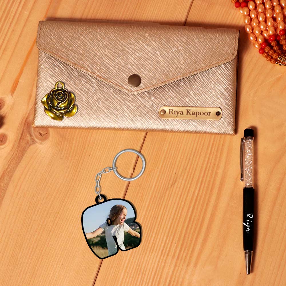 Ladies Clutches with Keychain and Pen- Raksha Bandhan Gift - Image 16