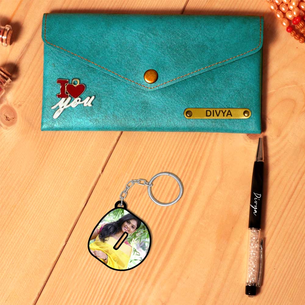 Ladies Clutches with Keychain and Pen- Raksha Bandhan Gift - Image 9