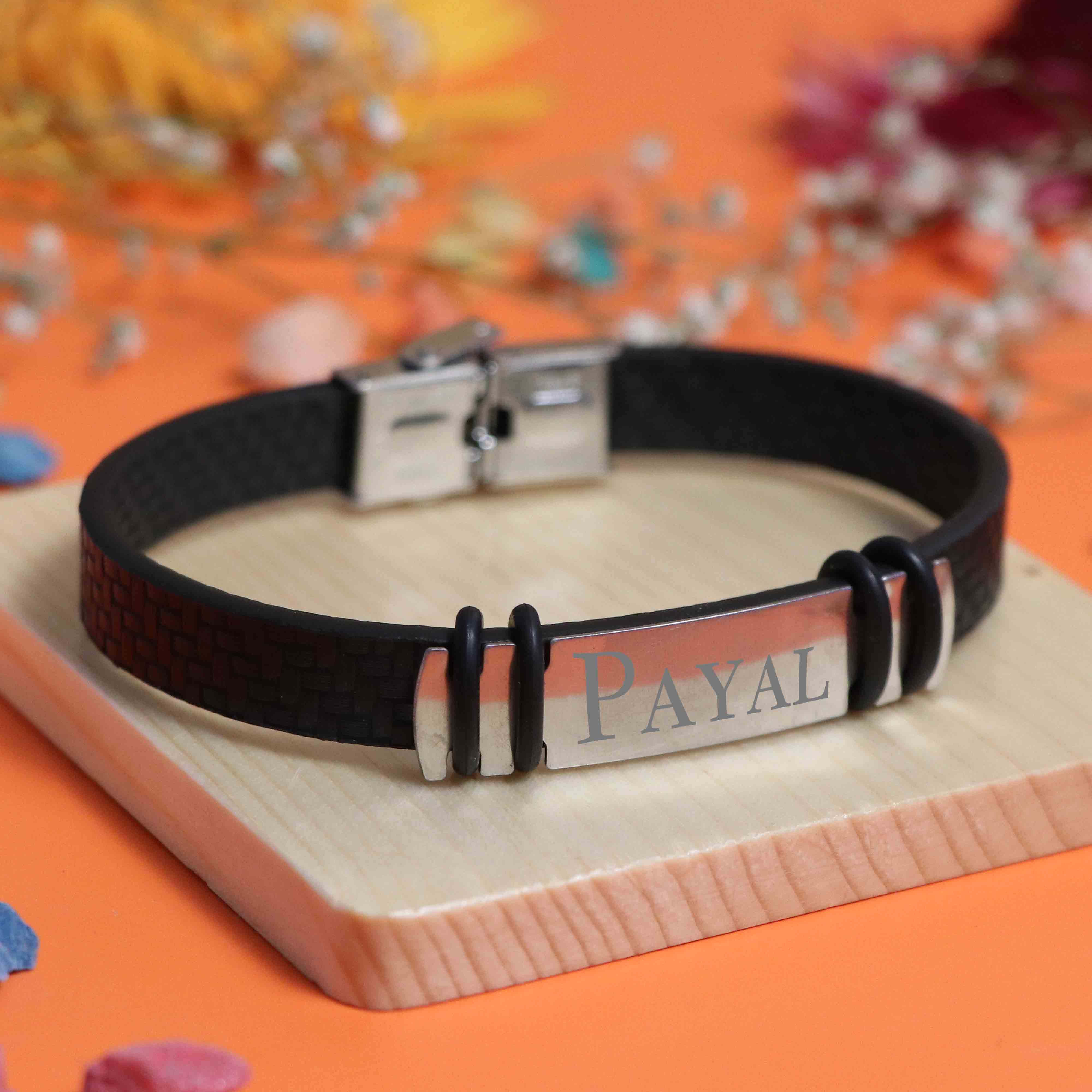 Leather Bracelet-Silver - Image 3