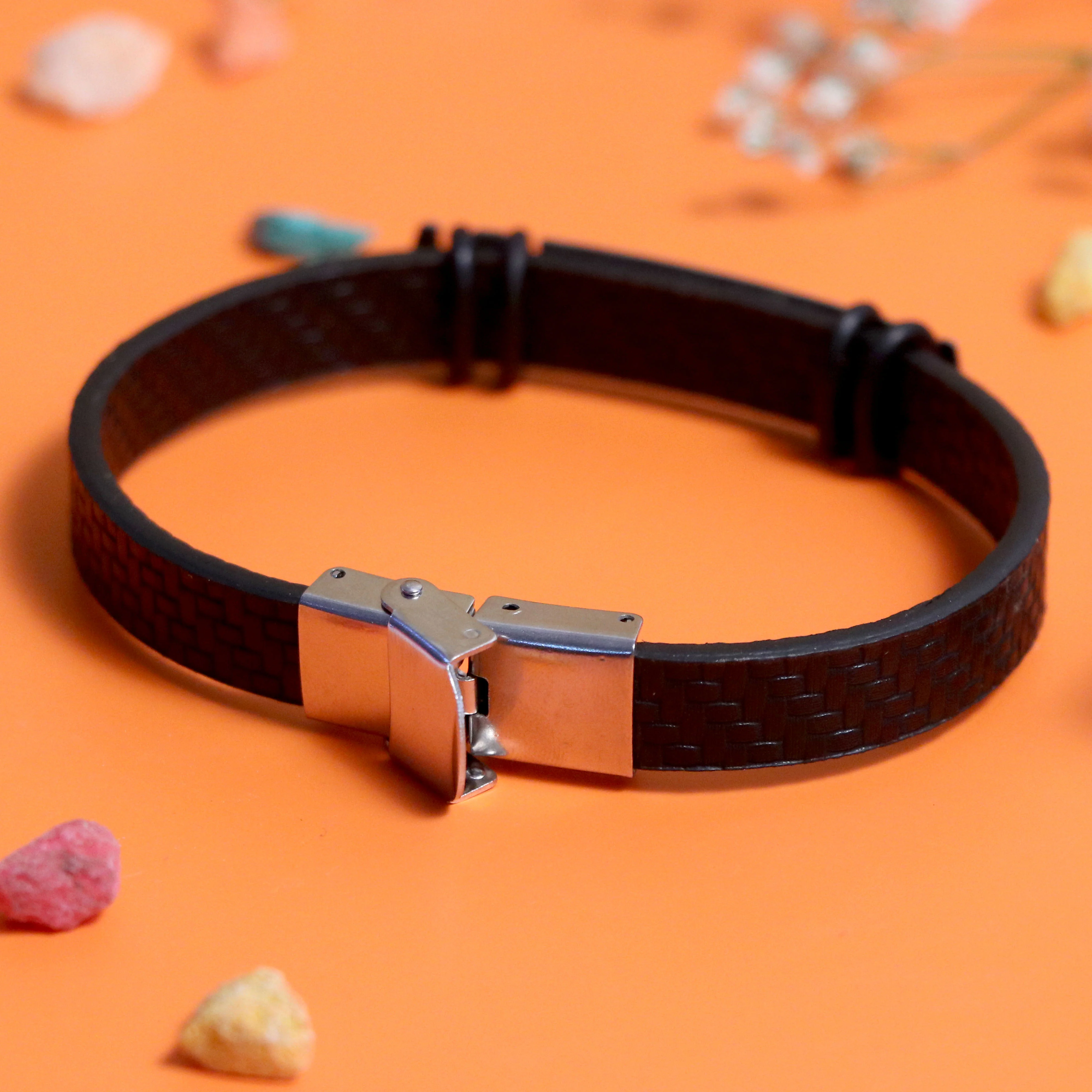 Leather Bracelet-Silver - Image 5