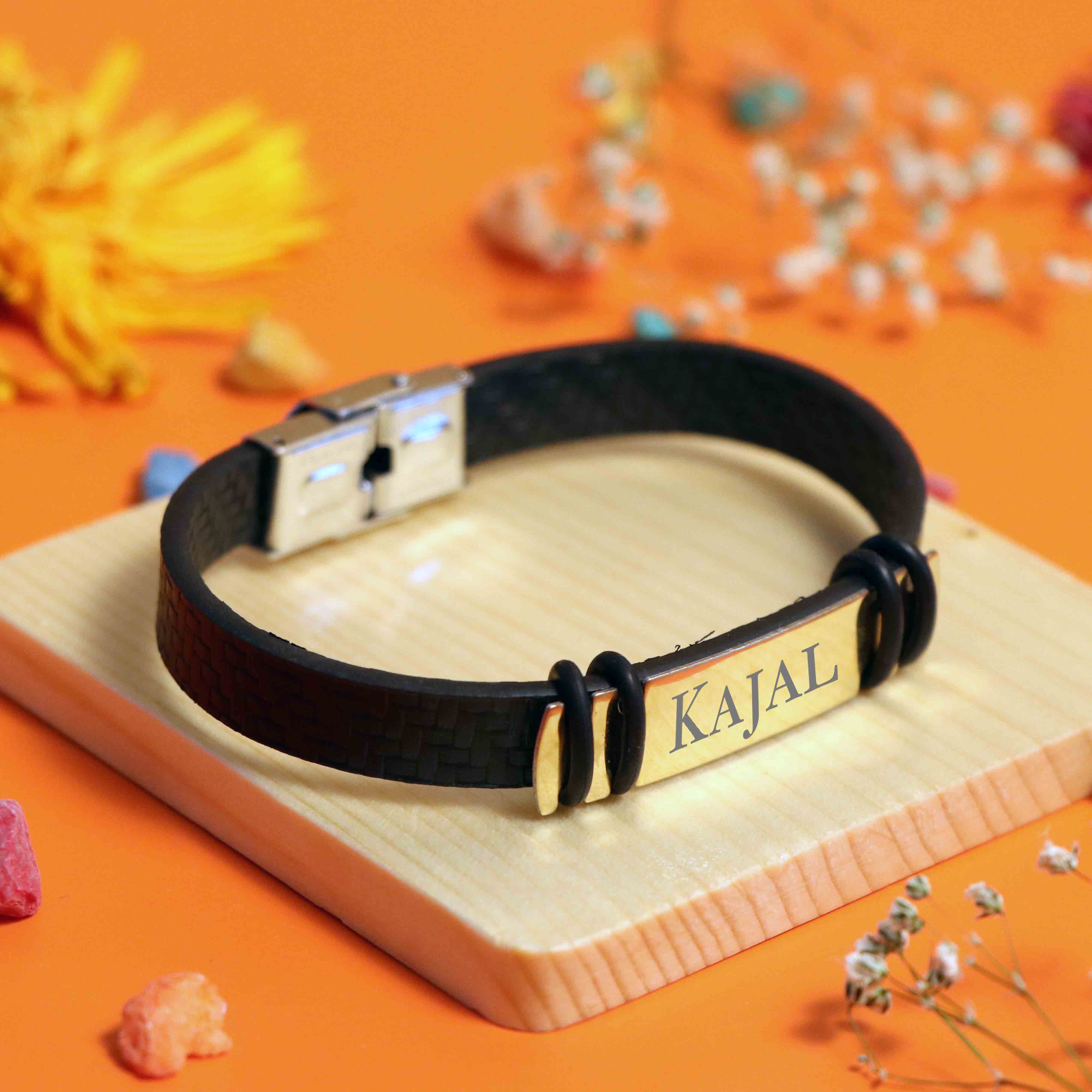 Leather Bracelet -Golden - Image 2