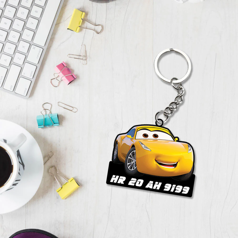 Lightning McQueen Cars Characters Keychain With Name - Image 10