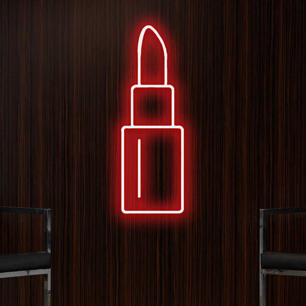 Lipstick Neon Sign Light-12x30"