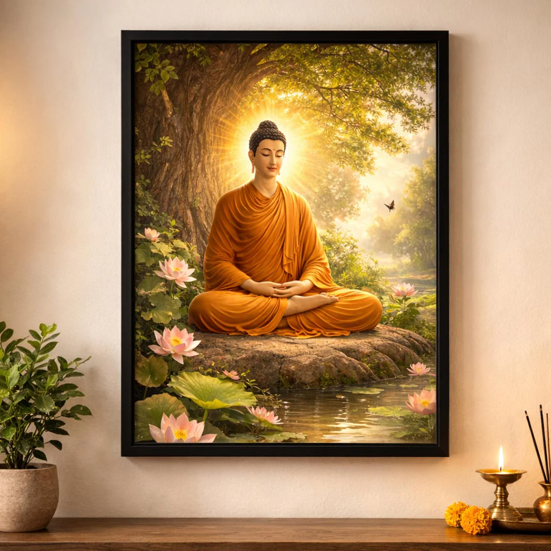 Lord Buddha Meditation Wall Frame