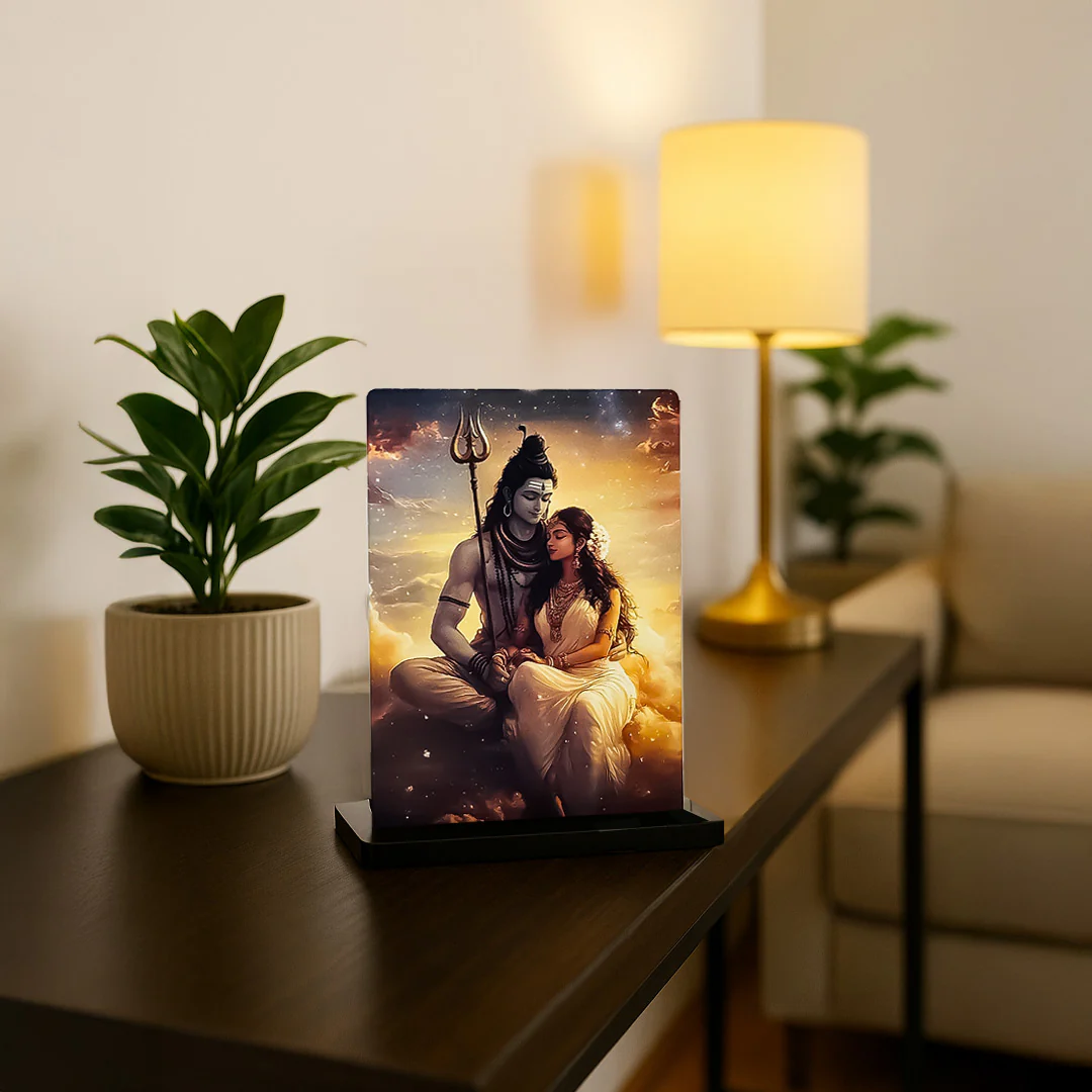 Lord Shiva & Parvati Acrylic Car Dashboard-2.5x3.5" - Image 5