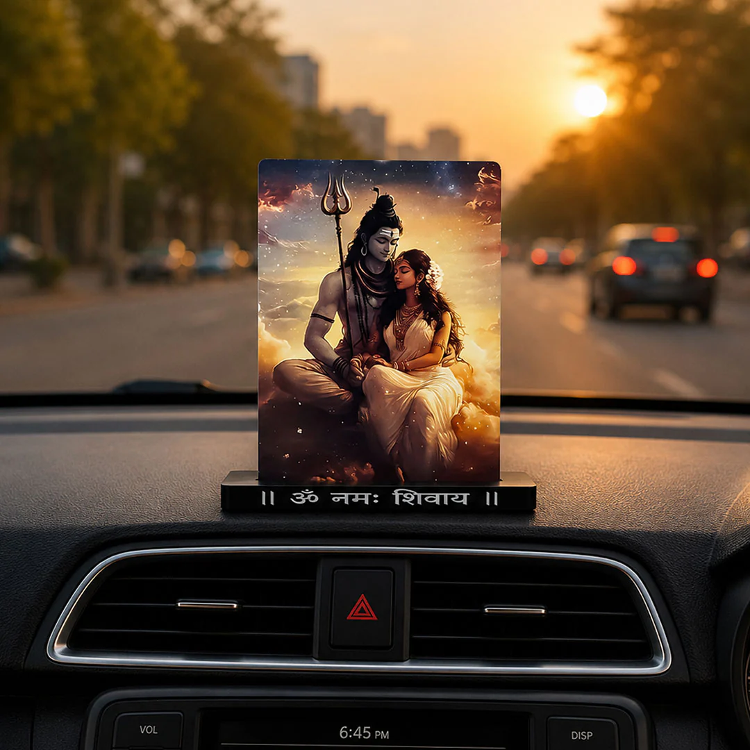 Lord Shiva & Parvati Acrylic Car Dashboard-2.5x3.5" - Image 9