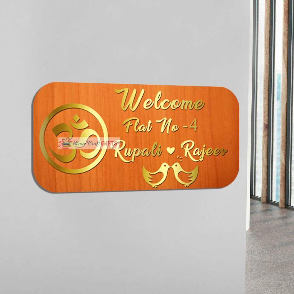 Love Bird Wooden Home Name Plates-12x15" - Image 3