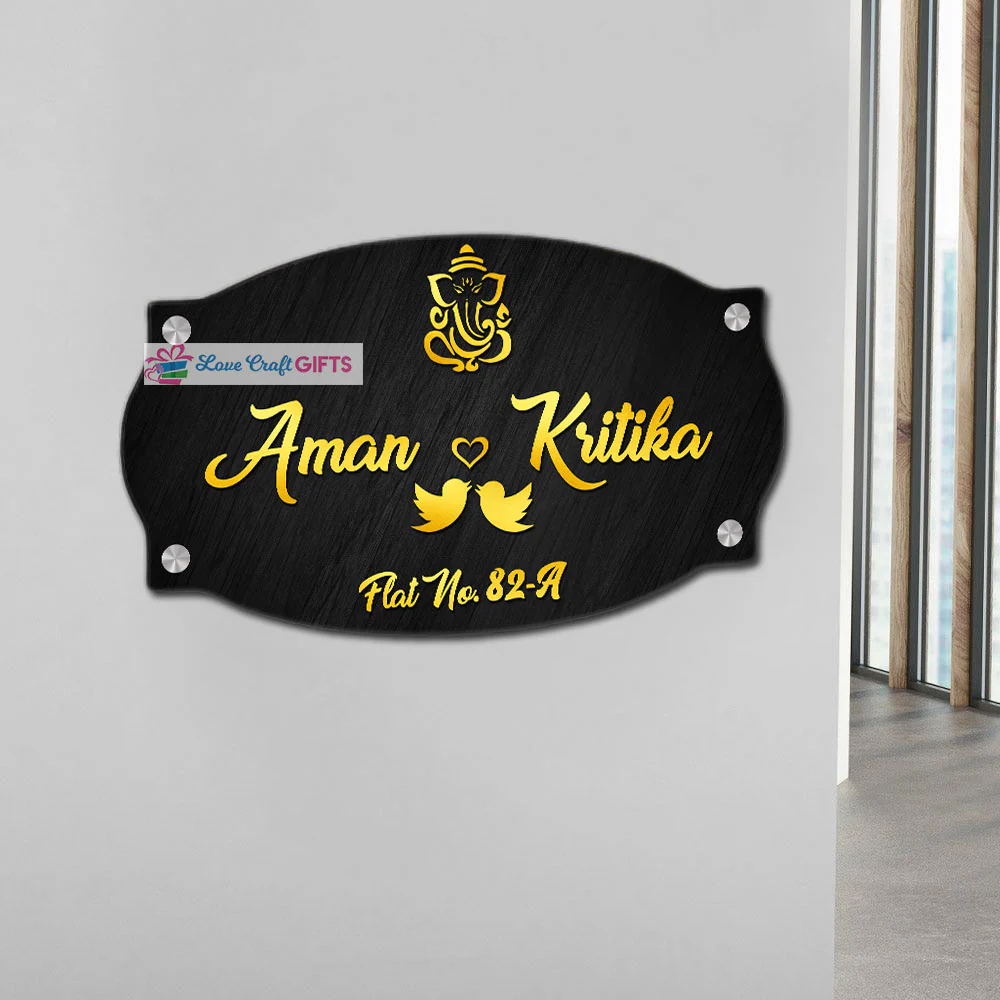 Love Birds Wooden Home Name Plates-12x15" - Image 3