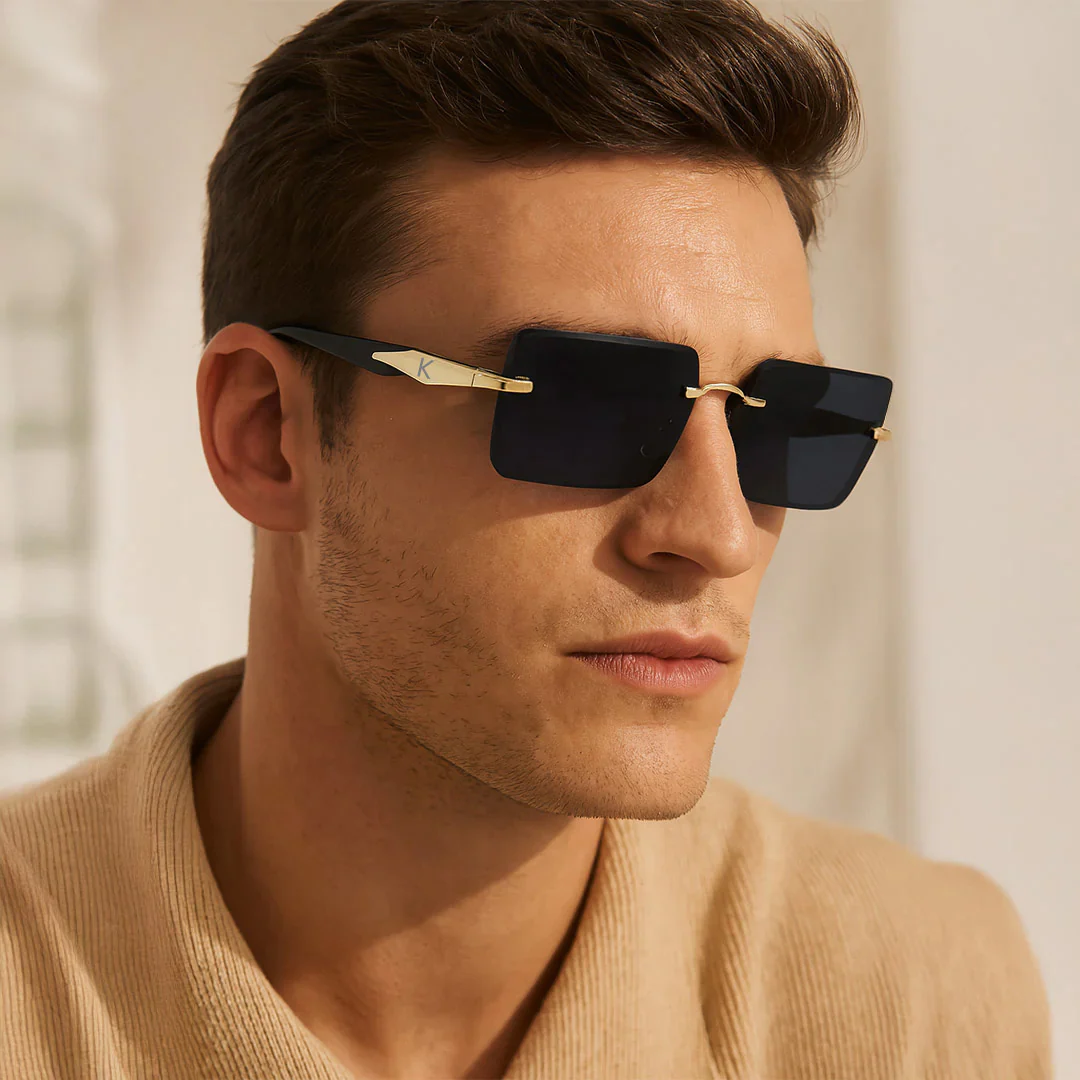 Luxury Gold-Temple Sunglasses - Image 3