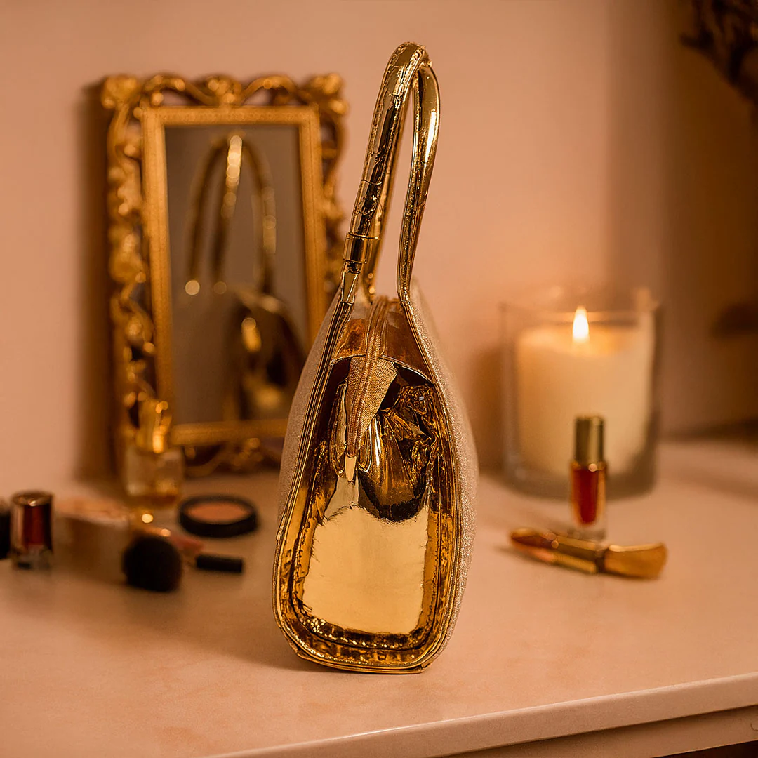 Luxury Golden Handbag for Women – Premium Designer Shoulder - Image 2