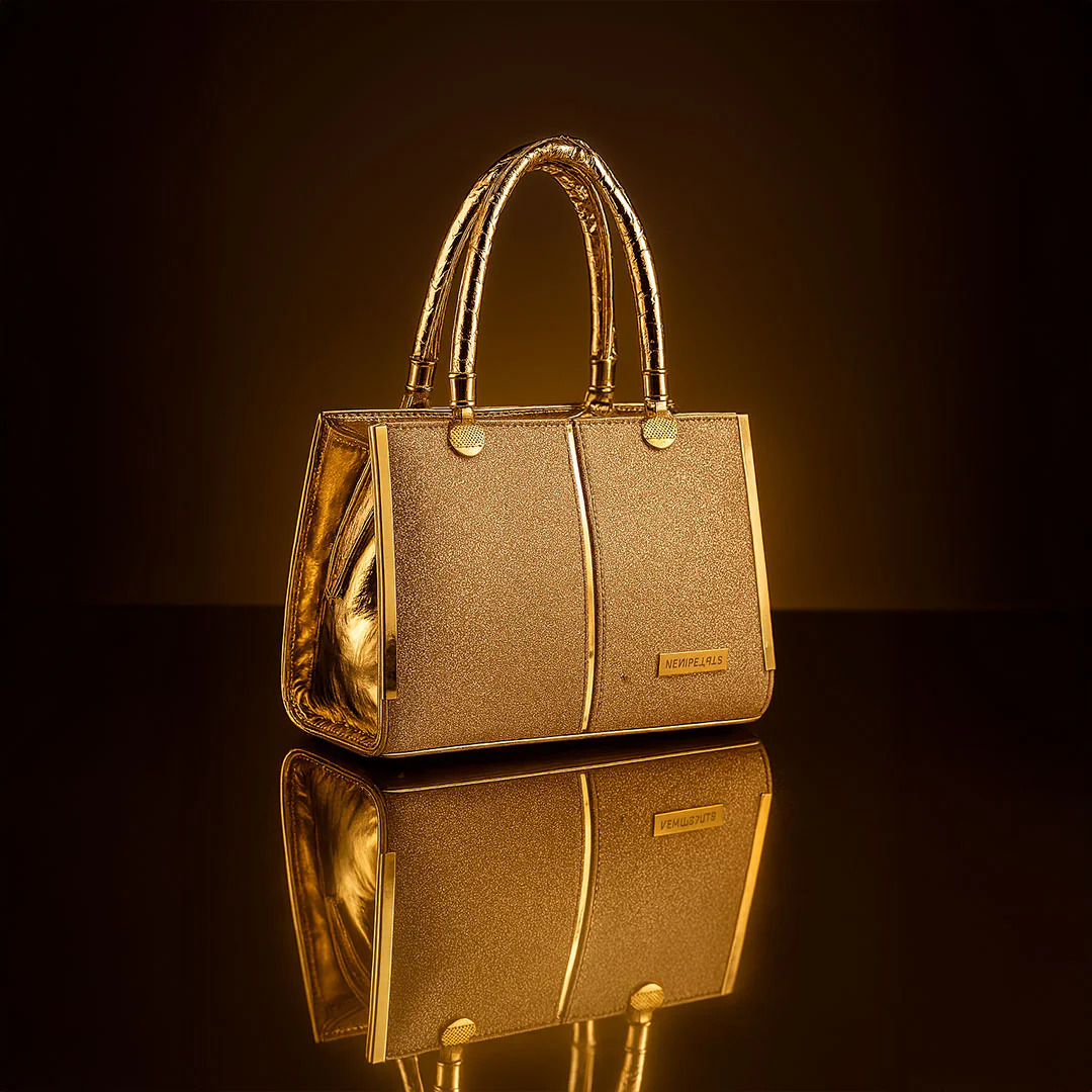 Luxury Golden Handbag for Women – Premium Designer Shoulder - Image 3