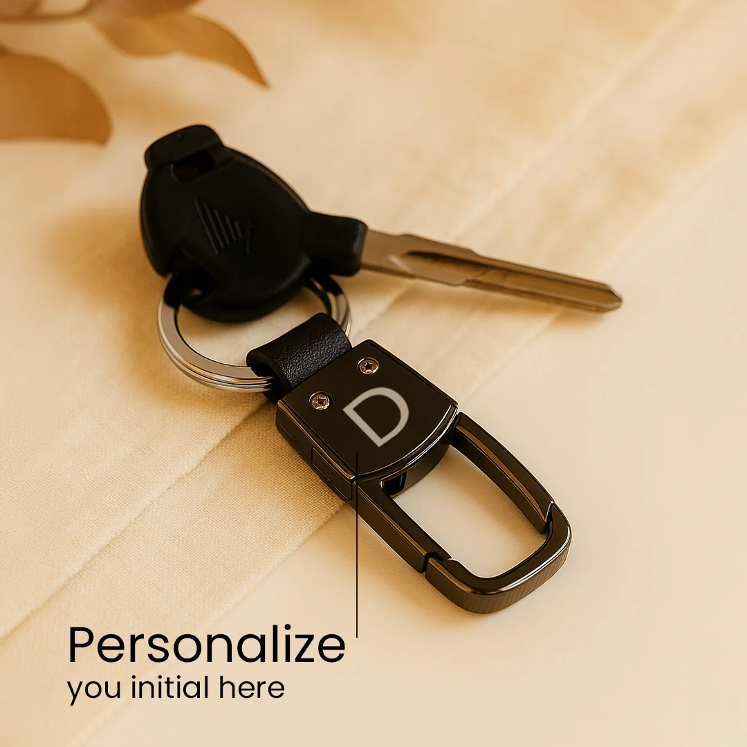 Luxury Leather Loop Keyring - Image 2