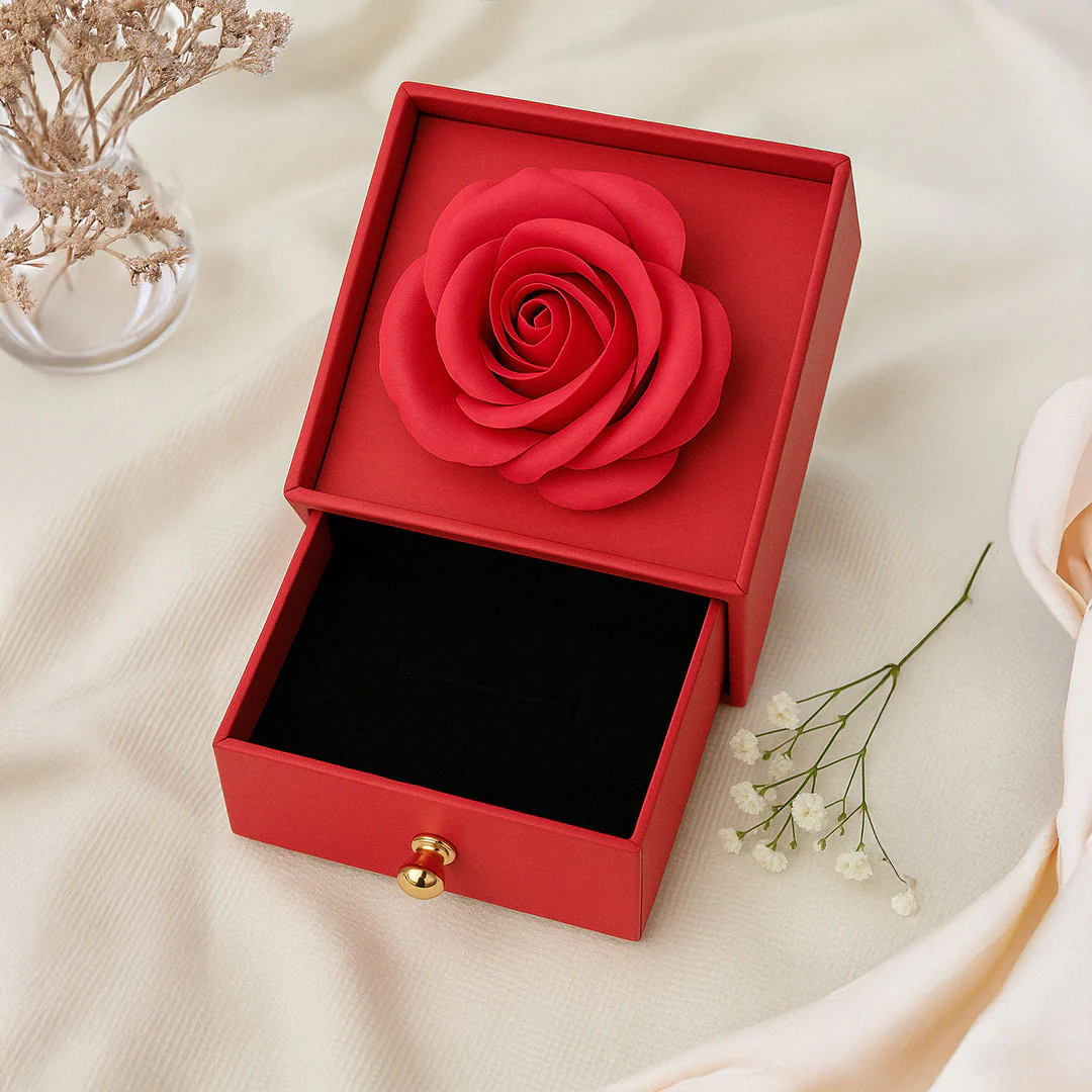 Luxury Red Gift Box with Drawer - Image 2