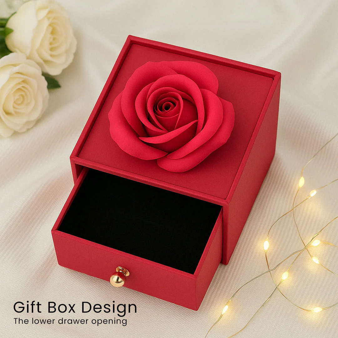 Luxury Red Gift Box with Drawer - Image 4