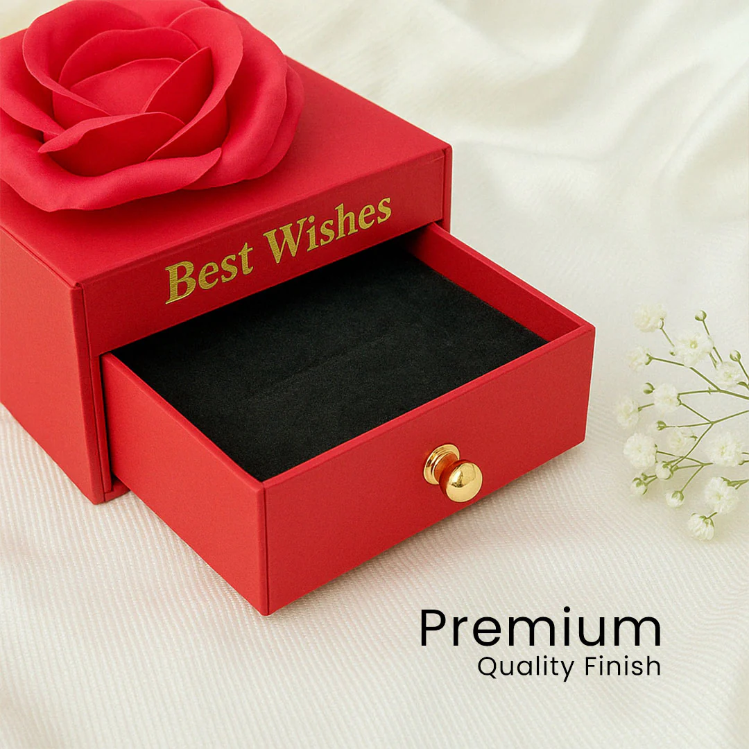 Luxury Red Gift Box with Drawer - Image 5