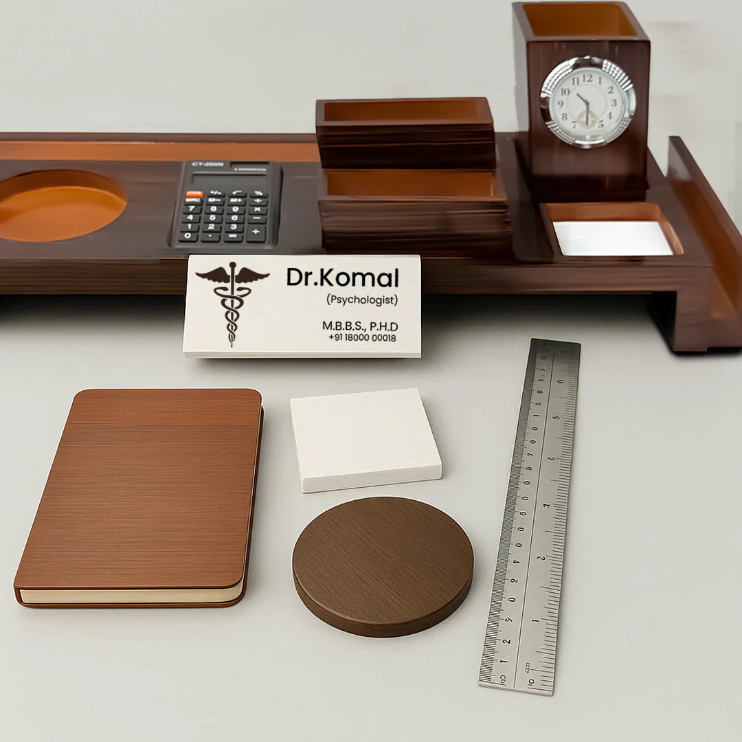 Luxury Wooden Office Desk Organizer Set - Image 6