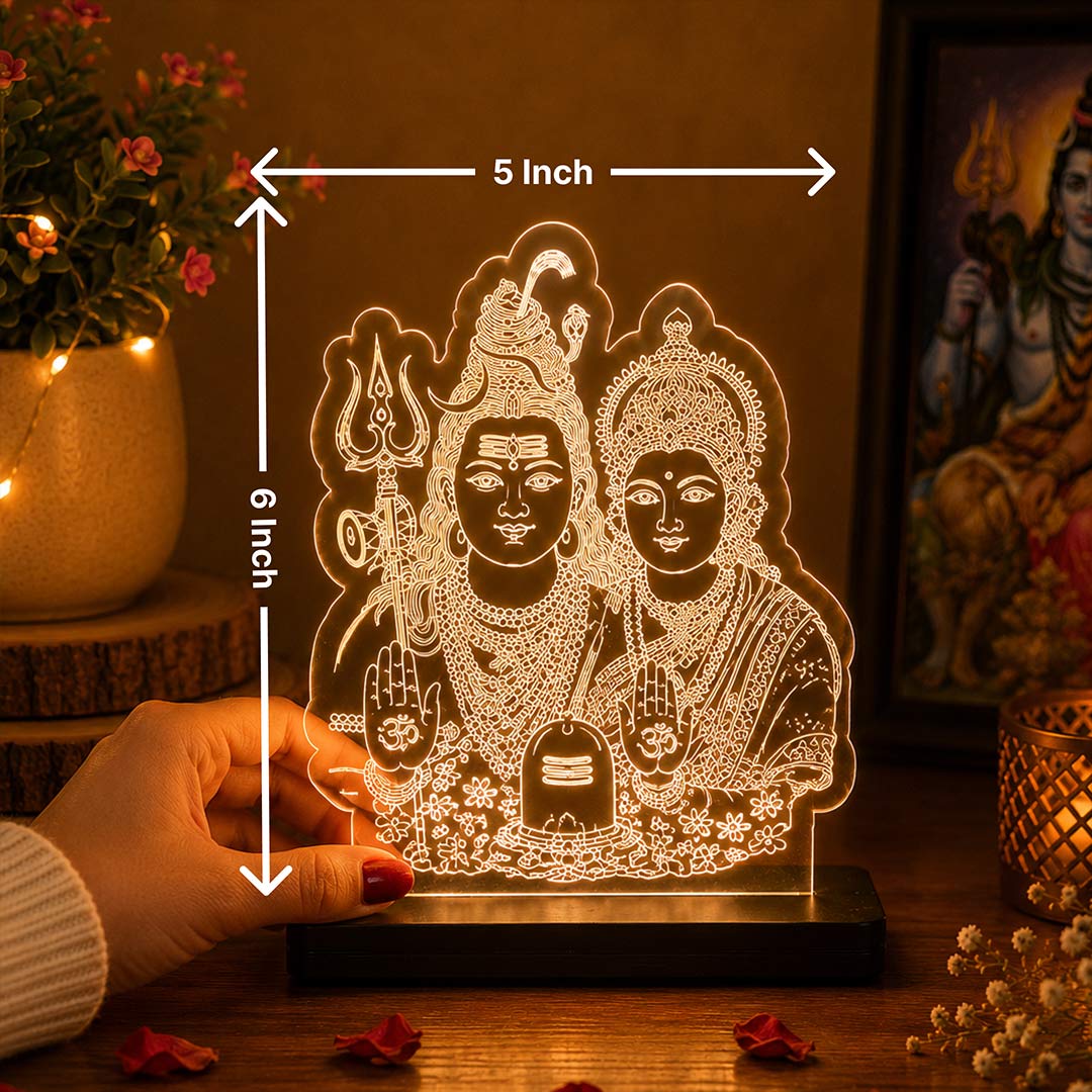 Mahadev Parvati Car Dashboard Lamp - Image 2