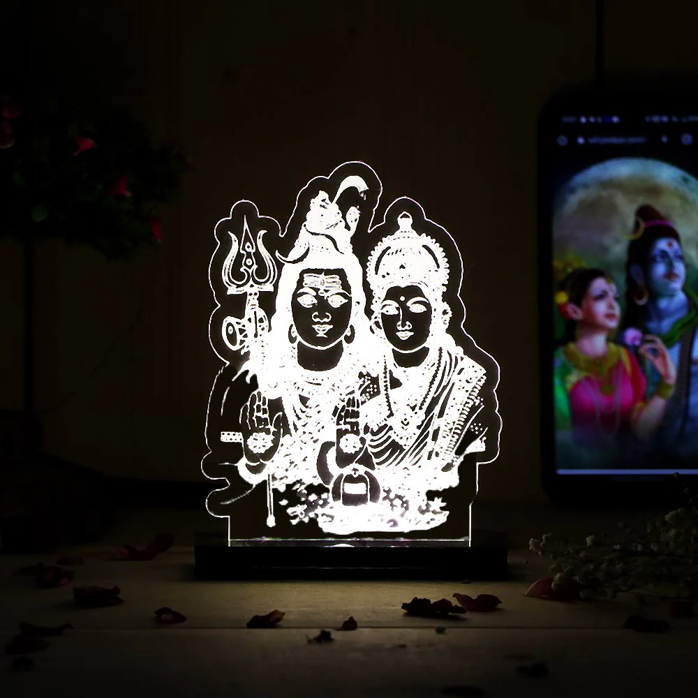 Mahadev Parvati Car Dashboard Lamp - Image 4