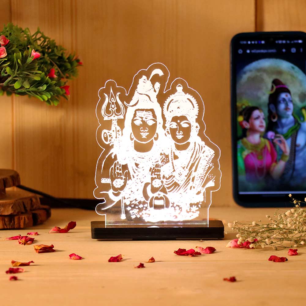 Mahadev Parvati Car Dashboard Lamp - Image 5
