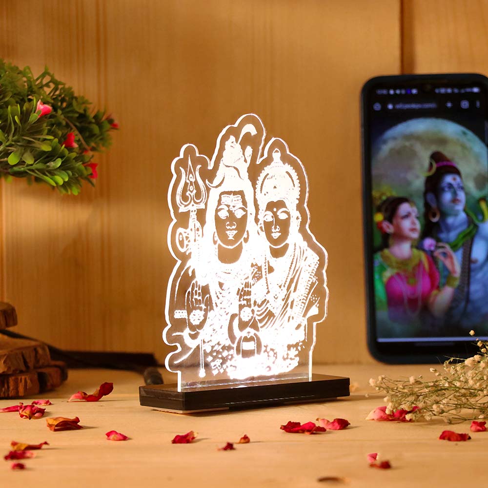 Mahadev Parvati Car Dashboard Lamp - Image 6
