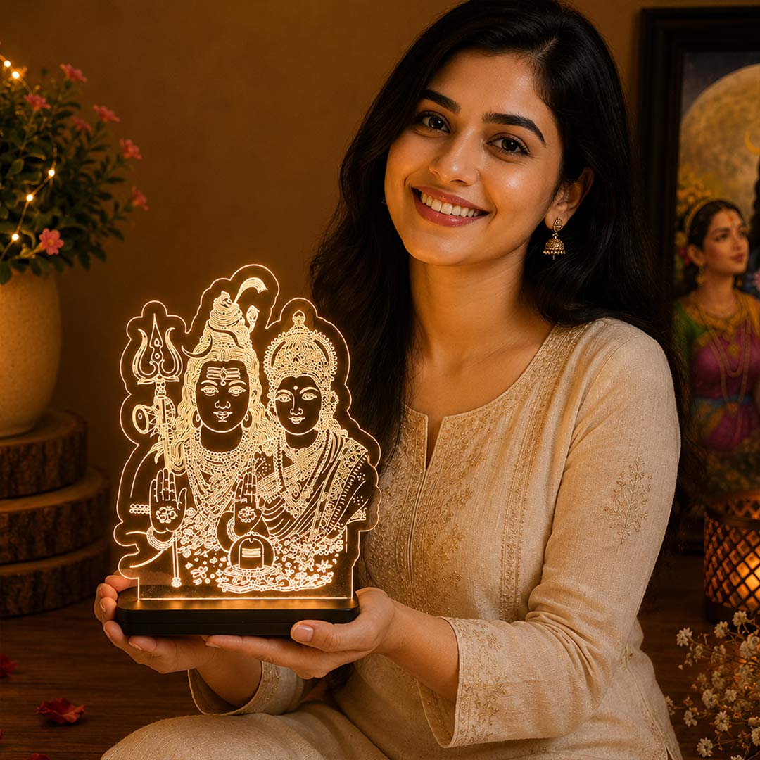 Mahadev Parvati Car Dashboard Lamp - Image 8