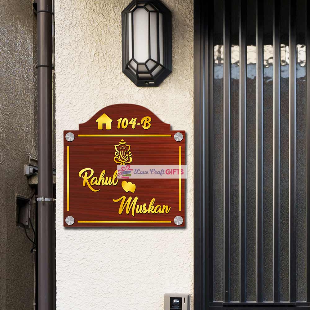 Main Door Wooden Home Name Plates-12x15" - Image 2