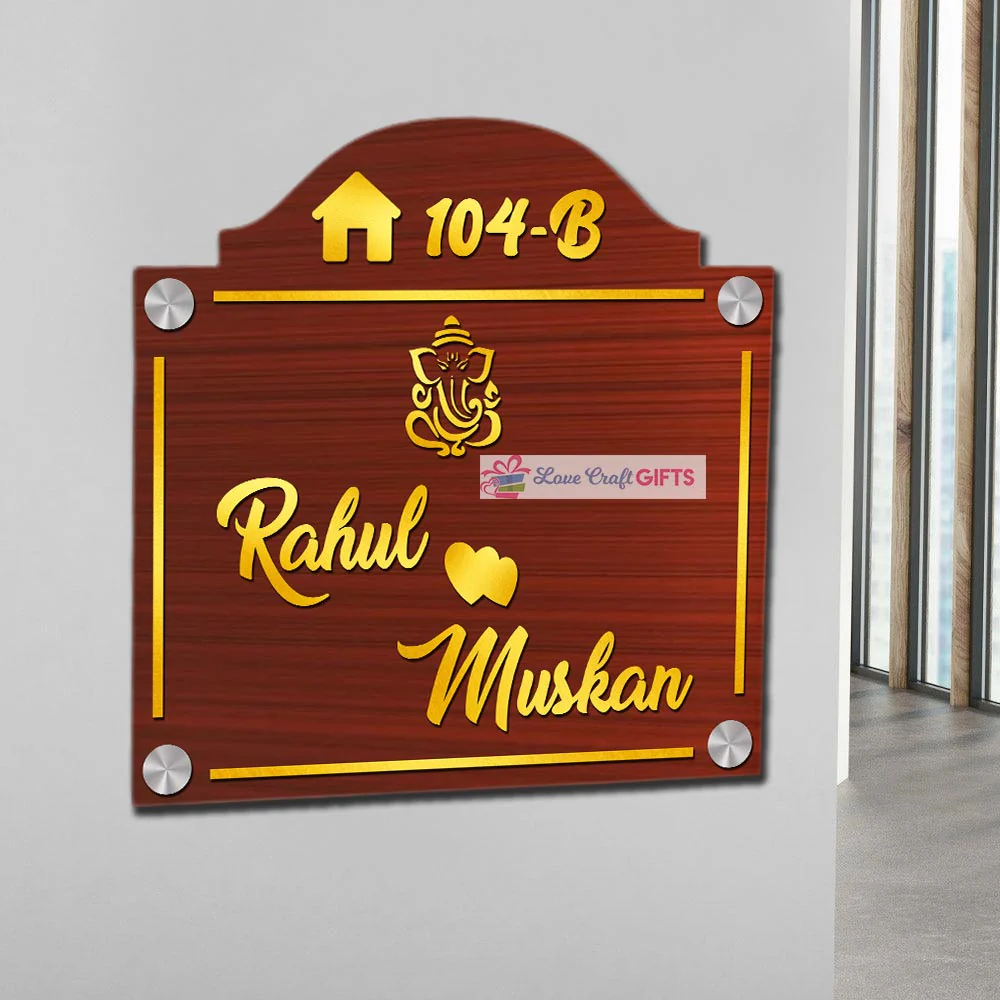 Main Door Wooden Home Name Plates-12x15" - Image 3