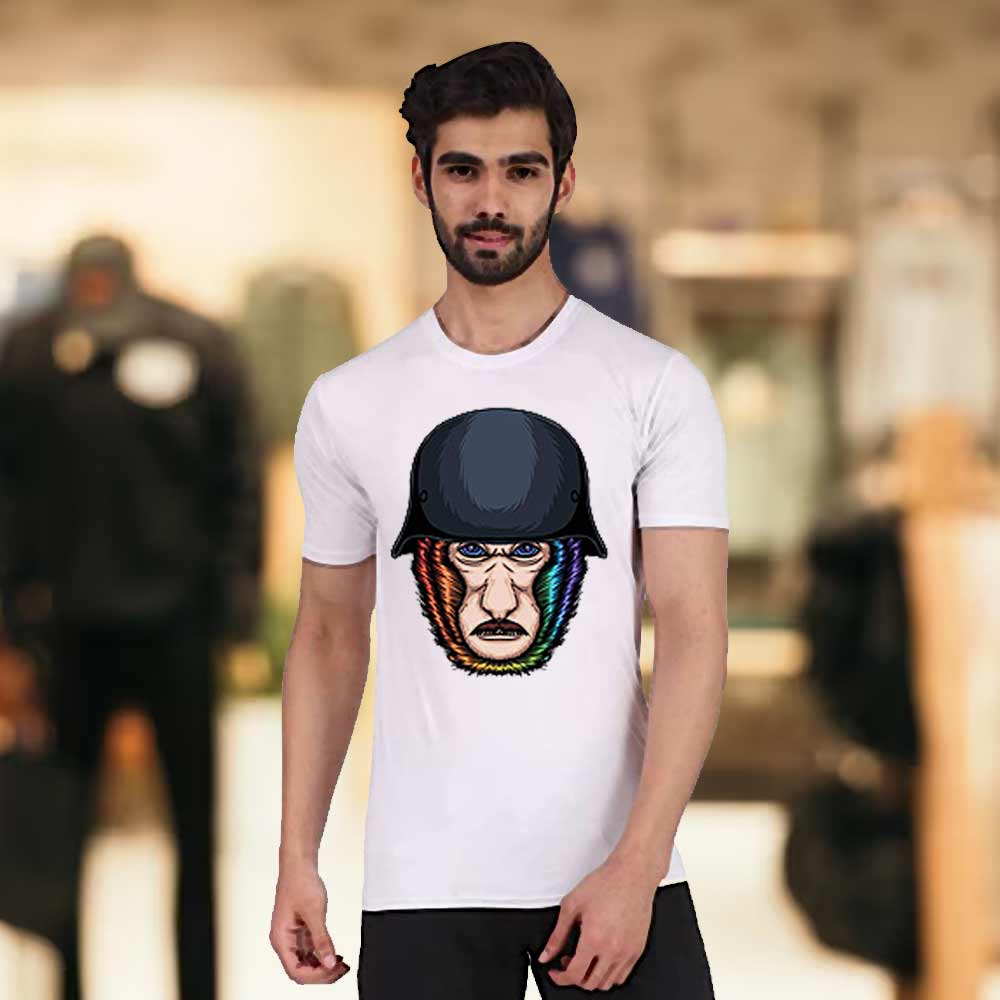 Men's White Cap Monkey T-Shirt