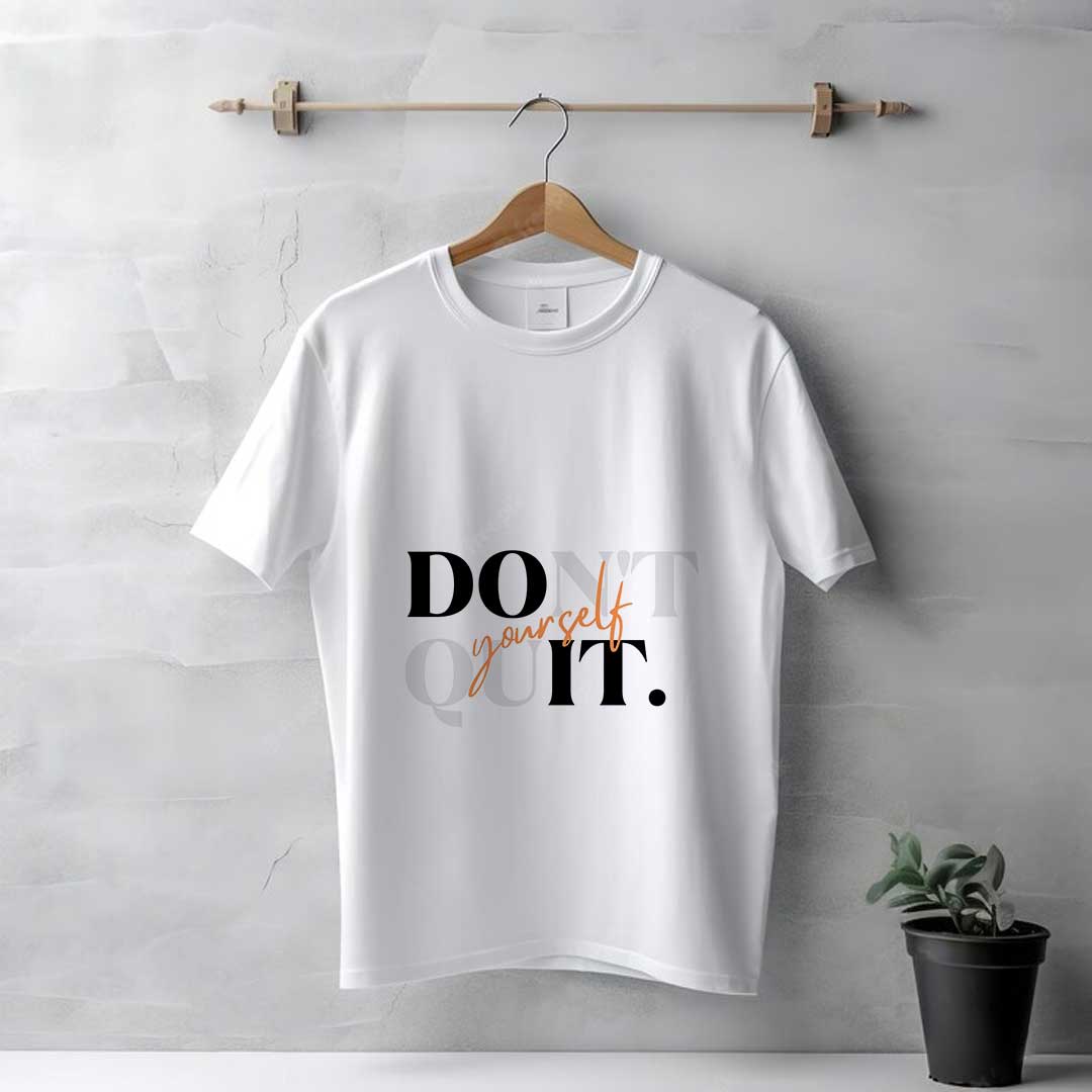 Men's White Don't Quit Yourself T-Shirt - Image 2