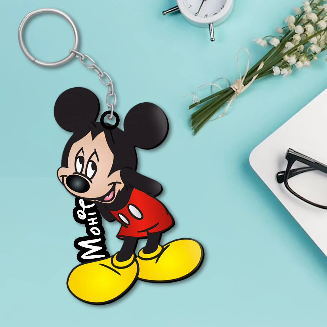 Mickey Mouse Keychain With Name