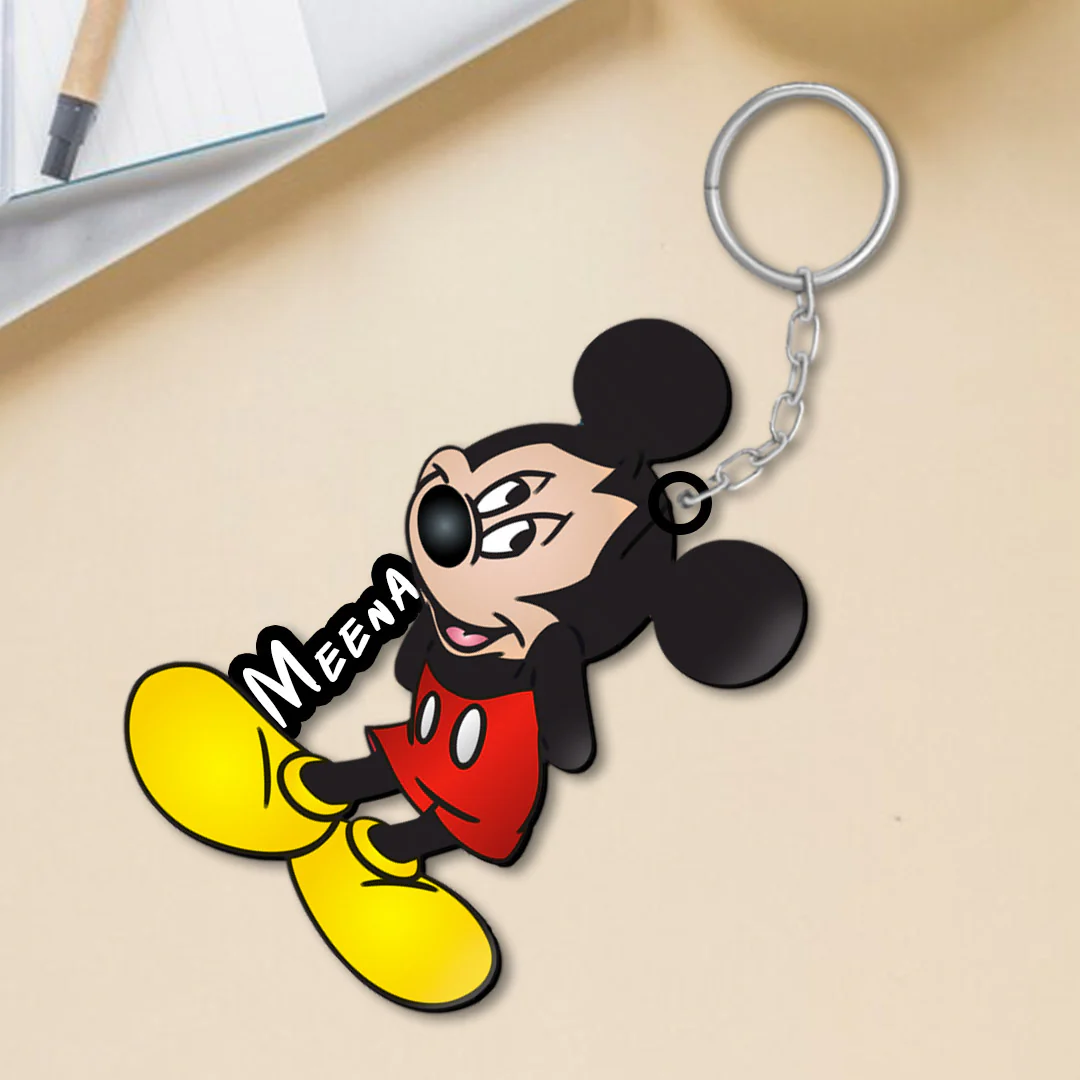 Mickey Mouse Keychain With Name - Image 2