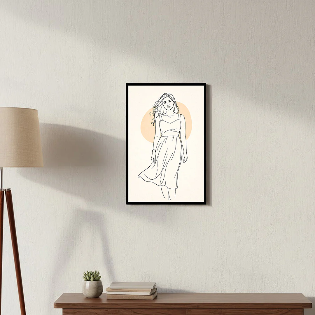 Minimalist Line Art Wall Frame (8×12”) - Image 5