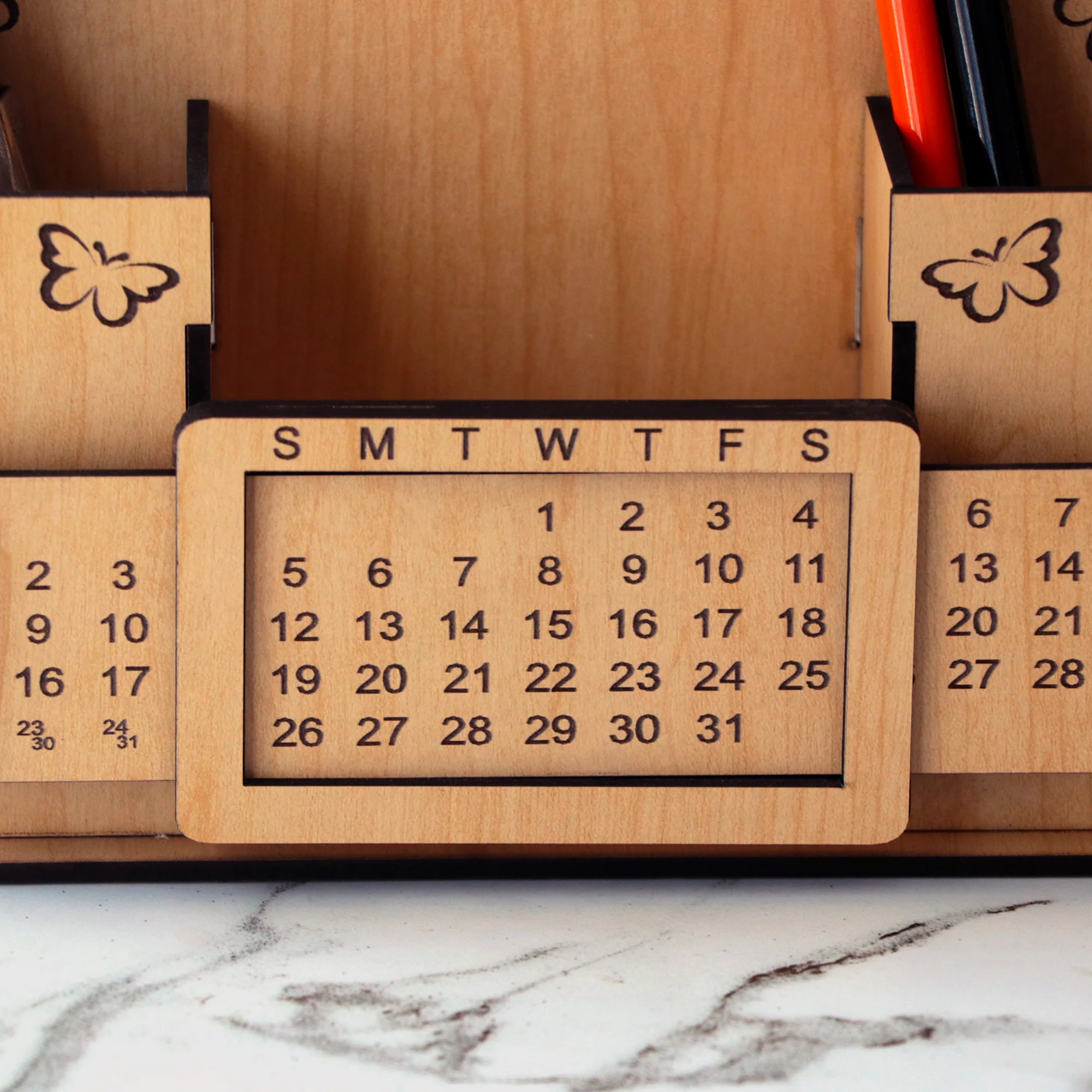Mobile Stand and Pen Stand With Calendar - Image 3
