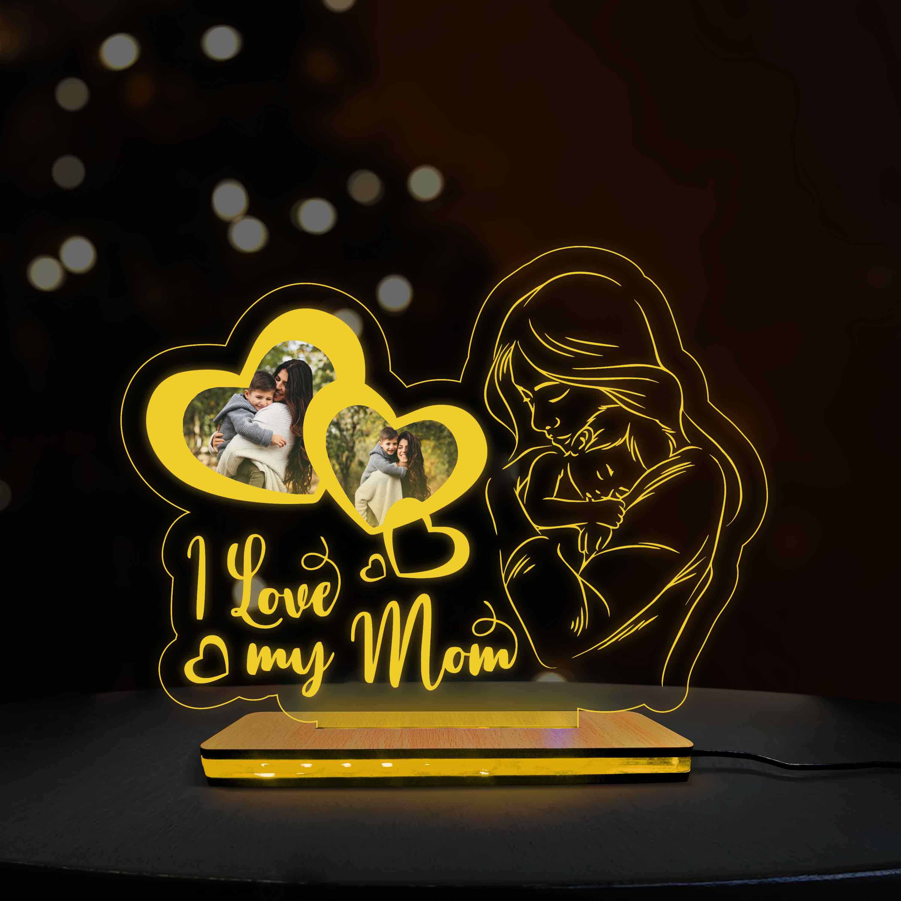 3D Acrylic Multi-Led Table Lamp For Mother's Day - Image 3