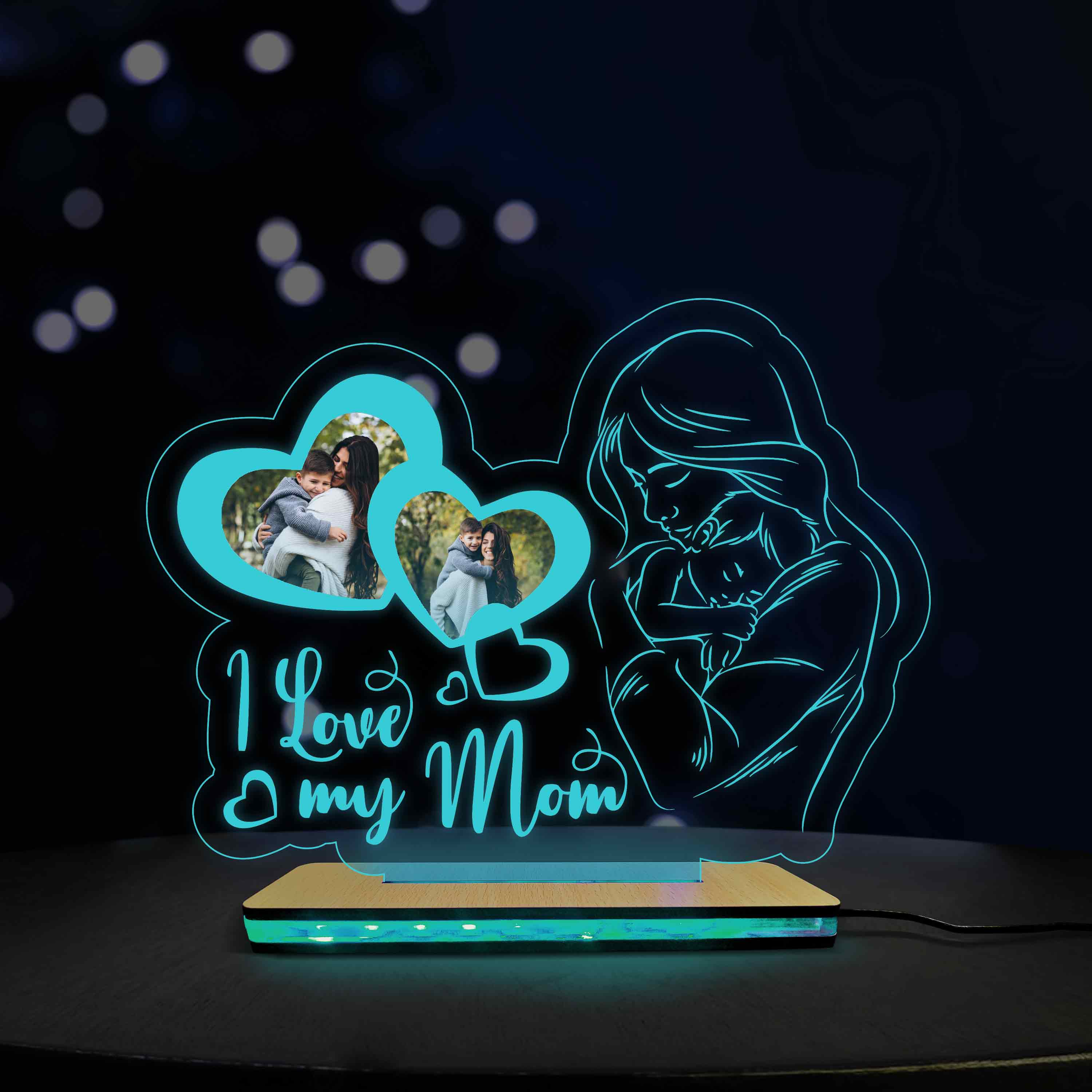 3D Acrylic Multi-Led Table Lamp For Mother's Day - Image 4