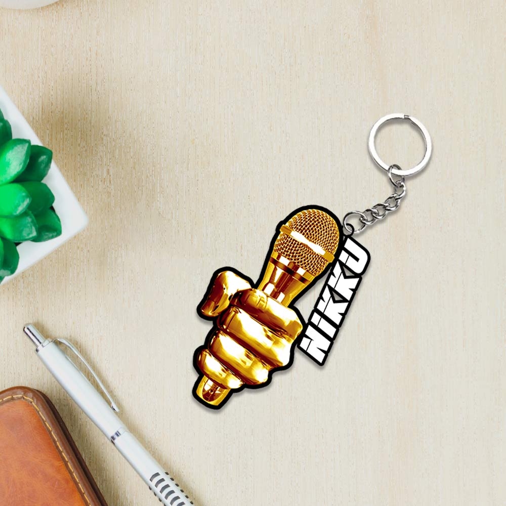 Musical Instrument Keychain Or Keyrings With Name - Image 5