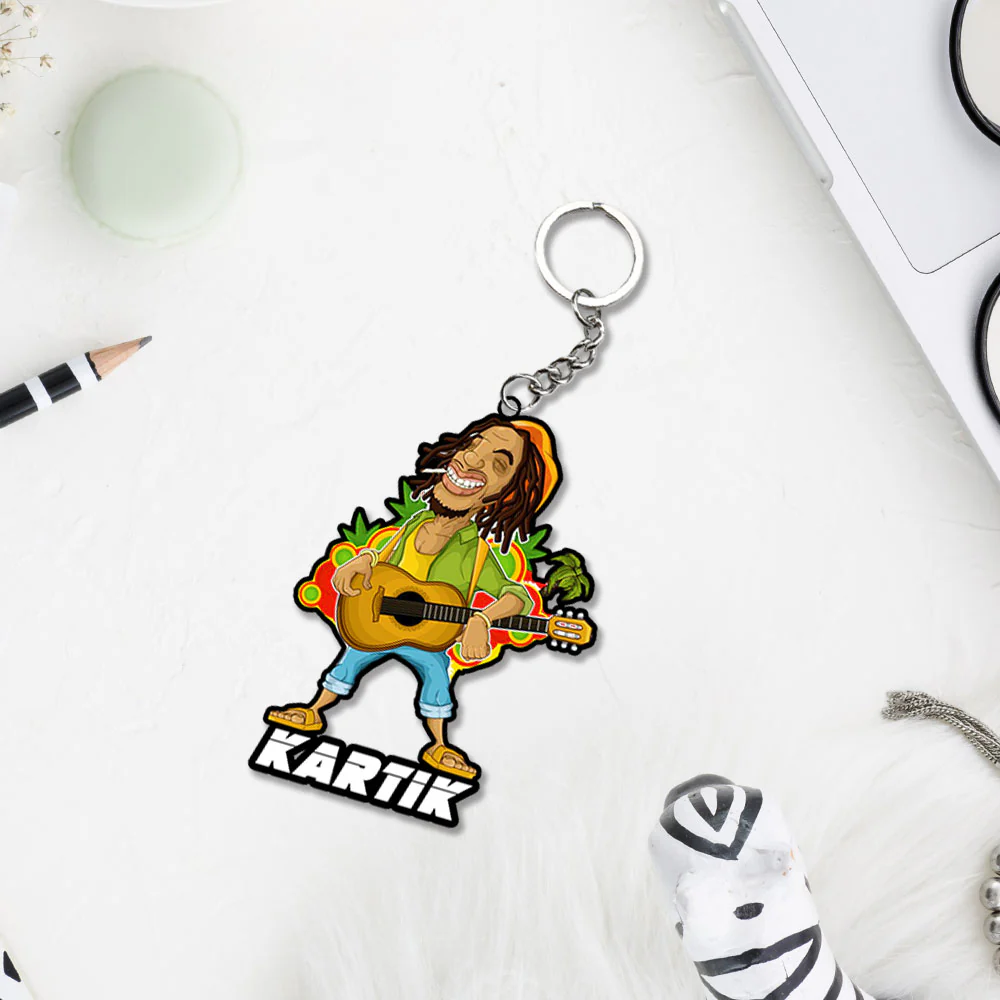 Musician Keychain With Name: Musician Keyrings - Image 7