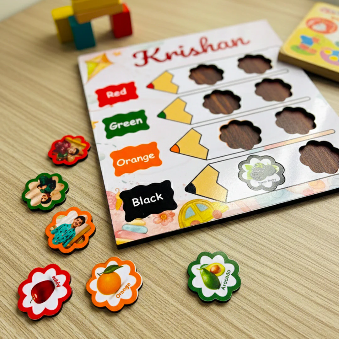 My Colour World – Personalized Kids Colour Learning Board (10×10″) - Image 4