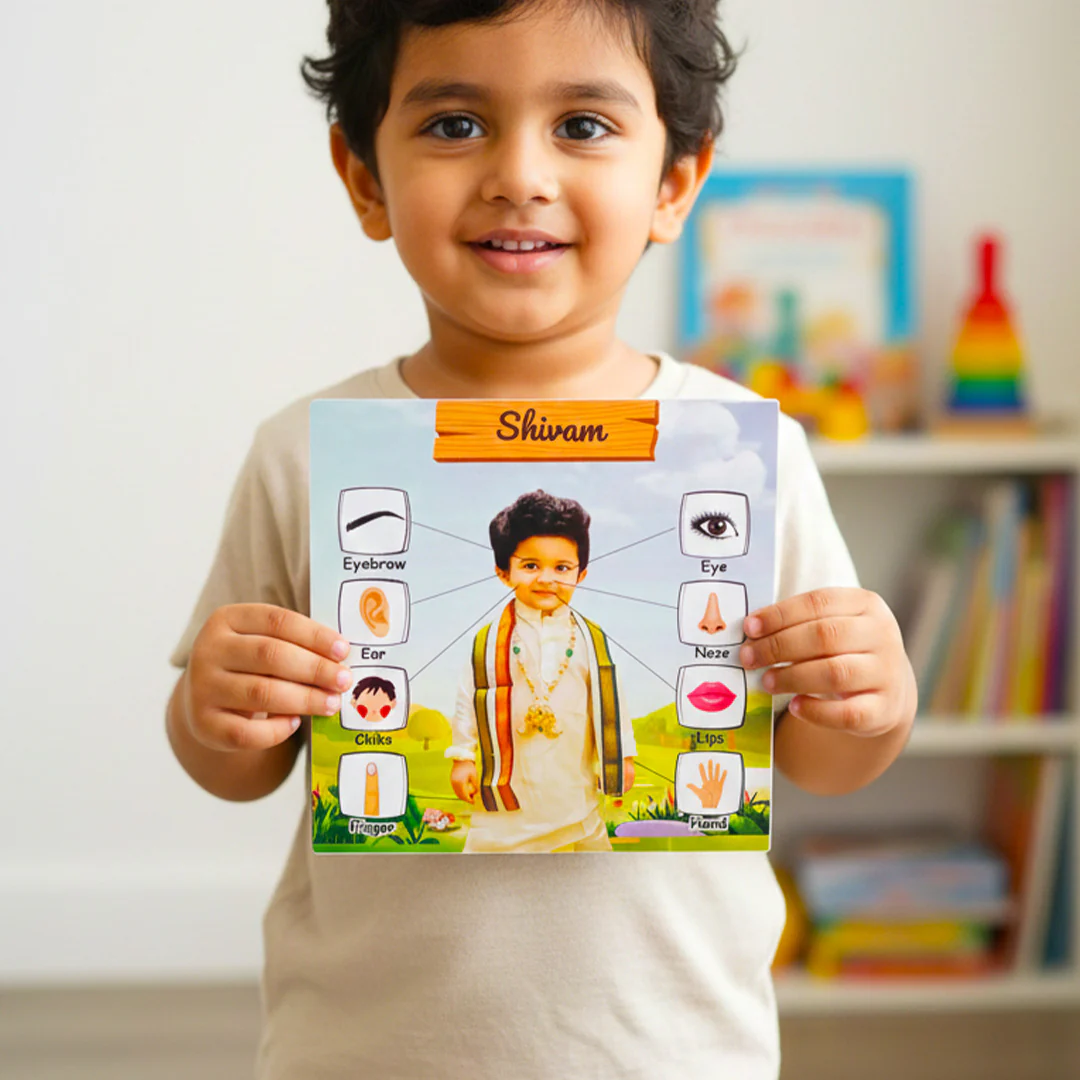 My First Learning Board – Personalized Body Parts Photo Chart (10×10″) - Image 4