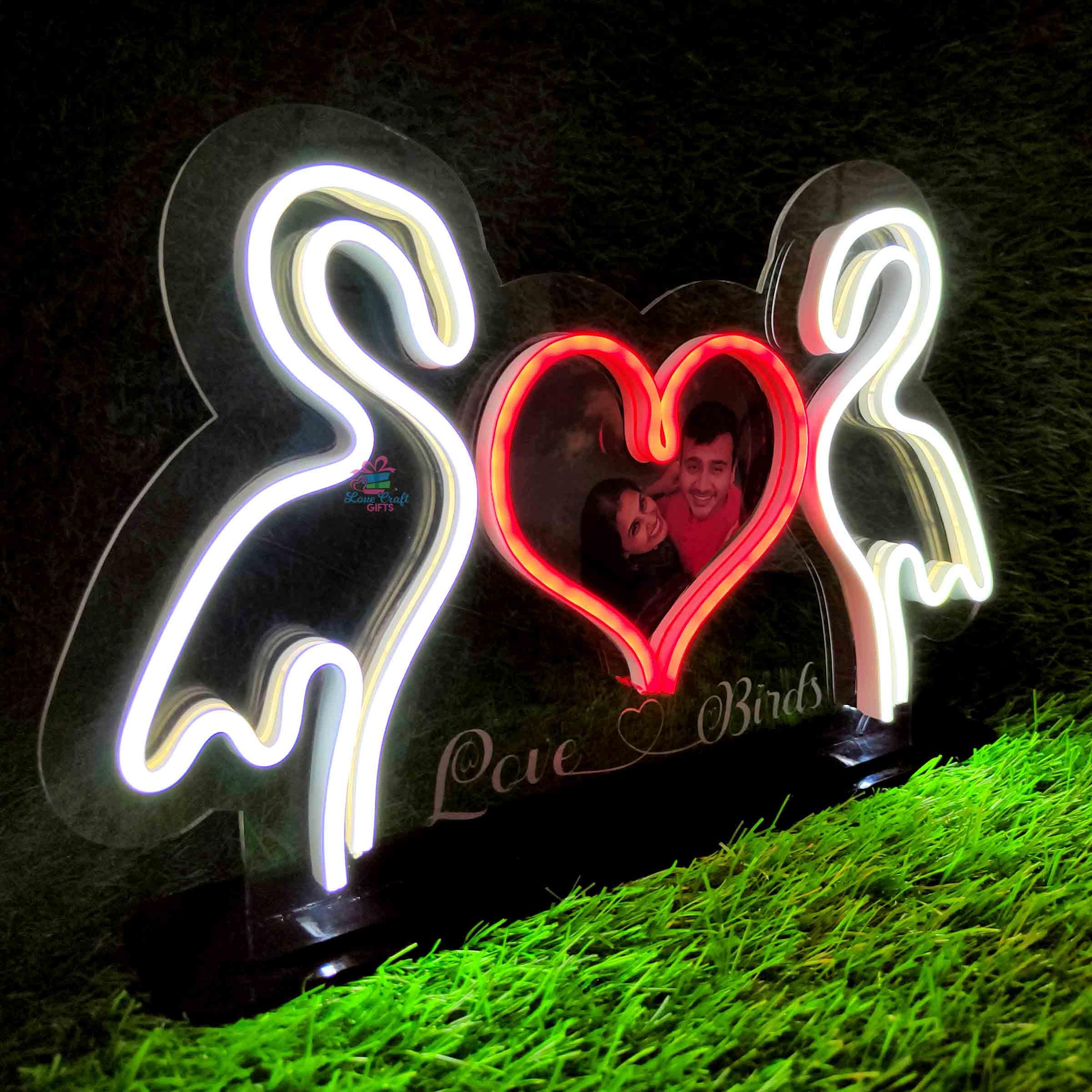 Neon Love Bird Table Lamp - Image 3