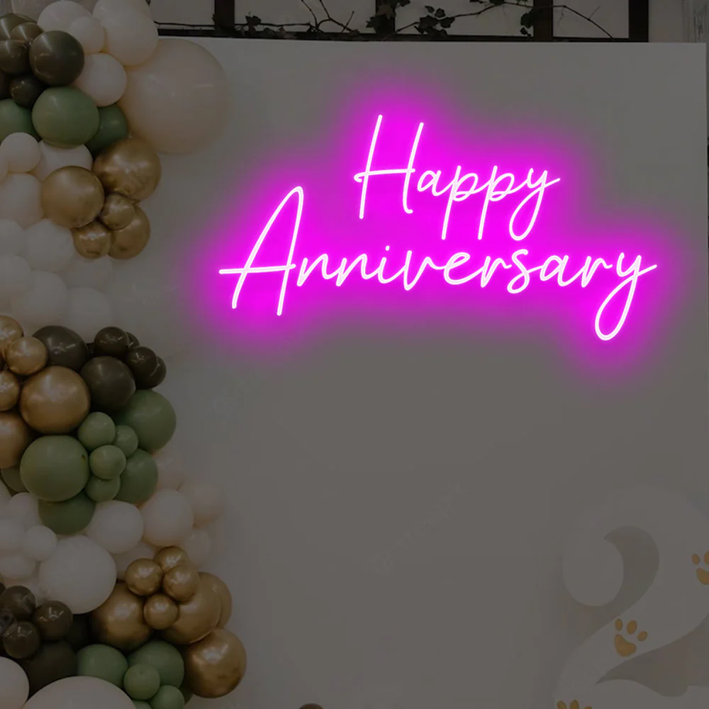 Neon Sign Light For Anniversary-18x36" - Image 2